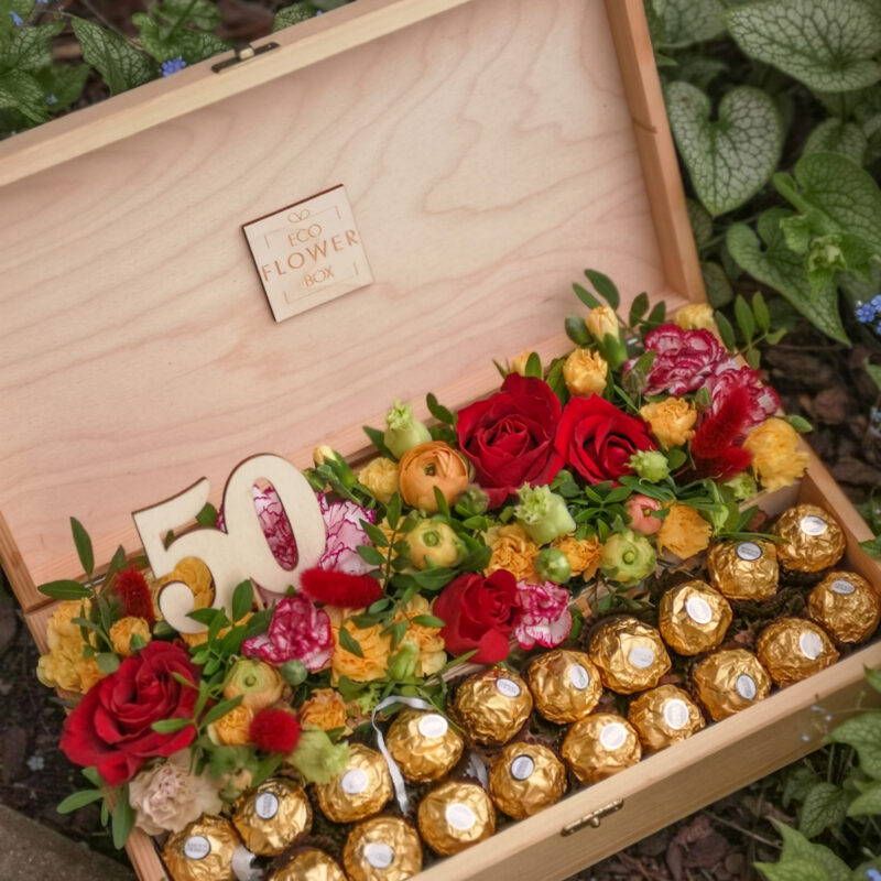Kwiaty w pudełku, flowerbox